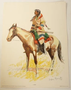 Frederick Remington A Breed Print (N2R/JSF6) 1956 Penn Prints Indian Horseback - Picture 1 of 10