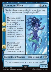 MTG Magic FIN Final Fantasy - 1x EN NM 0078 U Summon: Shiva - Picture 1 of 1