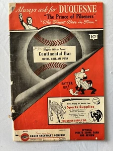 1948 Pittsburgh PIRATES Scorebook SCORE CARD Review SCORED - July 5th Cincinnati - Picture 1 of 13