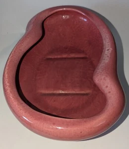 Vintage Haeger Keramik Nierenschale gerollt Übertopf 3752 USA Rose Rosa 50er - Bild 1 von 7