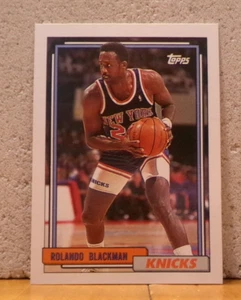 COOL BASKETBALL CARD TOPPS '92-'93 NEW YORK KNICKS ROLANDO BLACKMAN KANSAS STATE - Picture 1 of 2