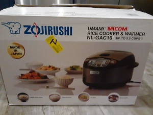 Arrocera y calentador Zojirushi NL-GAC10 BM Umami Micom, 5,5 tazas, negro metálico, - Imagen 1 de 6