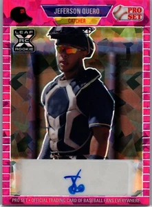 Jeferson Quero Rookie Autograph 2/10 - 2021 Leaf Crystal Pink - Brewers Prospect - Bild 1 von 2