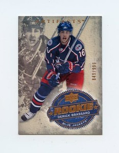 08-09 UPPER DECK ARTIFACTS ROOKIE RC #201 DERICK BRASSARD 849/999 JACKETS *60618
