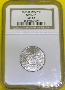 2006 D SMS Nevada State Quarter NGC MS67 - Picture 1 of 5