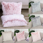 Soft Shaggy Faux Fur Cushion Covers Plain Fluffy Plush Pillow Case Sofa Decor