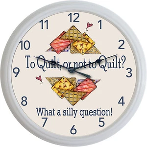¿Colchas de costura para edredón o no para edredón? ¡Qué pregunta tan absurda! Nuevo reloj de pared - Imagen 1 de 2