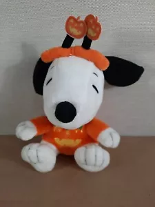 Hallmark Snoopy Peanuts Halloween Plush Dog Orange Pumpkin Costume Stuffed 7" - Picture 1 of 9