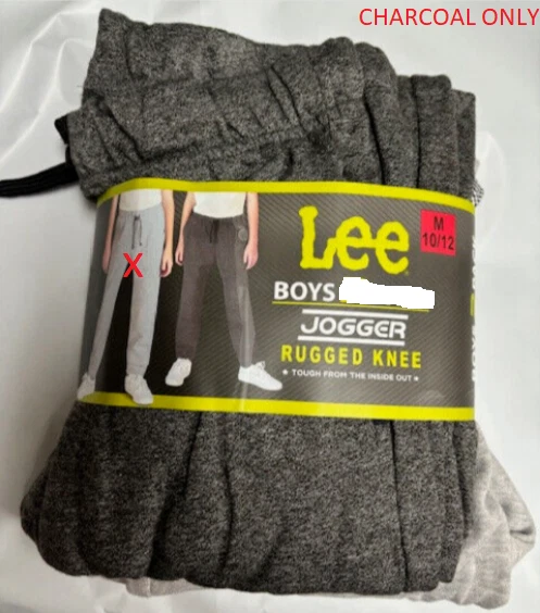 LEE BOYS RODILLA RESISTENTE 1 PAR SOLO JOGGERS (GRIS JASPEADO SOLO S 7/8) NUEVO CON ETIQUETAS Foto 1 de 1