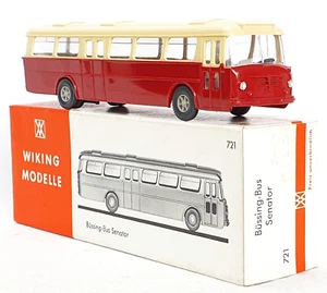 Wiking Germany HO 1:87 BÜSSING BUS SENATOR Early Issue 721 Plastic MIB 1965 RARE - Picture 1 of 7