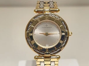 RETRO RARE LUXURY SWISS LADIES TWO TONE GOLD PLATED QUARTZ WATCH"CLAUDE BERNARD" - Picture 1 of 13