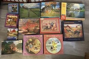 Lot Of 12 MIXED Vintage Jigsaw Puzzles 160, 500, 550 Pieces READ!!! - Picture 1 of 8