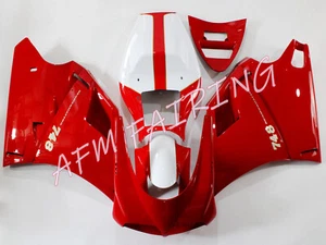 Red White ABS Injection Bodywork Fairing Kit for Ducati 748 996 1996-2002 - Picture 1 of 6