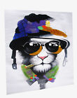 Art Canvas framed Print - Urban Cat Army police mafia - Painting Home Decor 16"