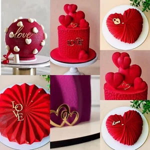 1Pc Acrylic Heart Love Lock Anniversary Birthday Wedding Cake Topper Decor - Picture 1 of 15