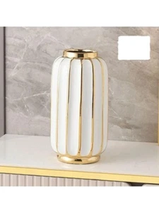1pc Flower Vase, Nordic Two Tone Vase For Home Decor - Picture 1 of 3