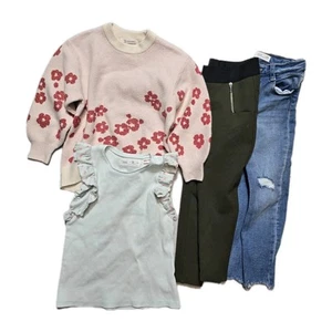 Zara Girls Skinny Jeans Tshirt Sweater 6 Lot Of 4 - Picture 1 of 7