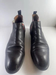 Bowen Made in England Brown Leather Chelsea Slip On Ankle Boots UK 11.5 US 12 - Picture 1 of 20