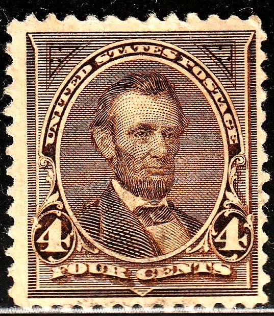 #254 US 4 CENT DARK BROWN LINCOLN-MINT-N/G-FINE-VF - Image 1 of 1