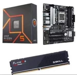New&Sealed AMD Ryzen 5 7600X + ASUS B650M-A Prime AX II + G.Skill 16GB DDR5 6000 - Afbeelding 1 van 2