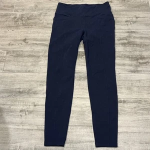 Athleta Women’s 4-Pocket Navy Blue Yoga Workout Active Leggings Size Medium - Picture 1 of 9