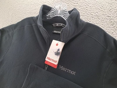 Marmot Rocklin 1/2 Zip Fleece Jacket Mens Medium Black Style Outdoor Hike NWT - Image 1 of 4