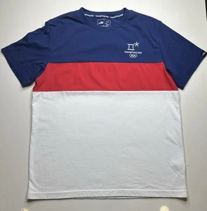 The North Face Pyeongchang Olympics 2018 T-Shirt Mens Size XL Red White Blue - Picture 1 of 6