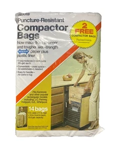 14 Sears Puncture Resistant Compactor Bags For Kenmore 9X17X16 10.6 Gal. - Picture 1 of 2