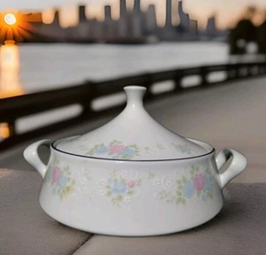 China Garden Prestige bedeckt Servierschale Suppe/Gemüseterrine Blumenmuster - Bild 1 von 7