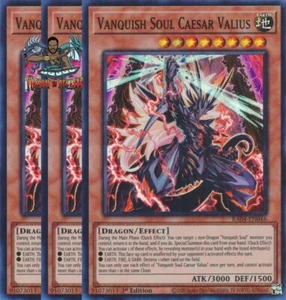 Yugioh! 3x Besiegsame Seele Caesar Valius RA04-DE046 Ultra Rare 1. Auflage NM - Bild 1 von 1