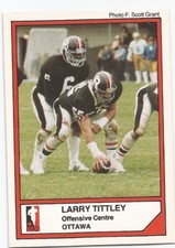 1984 JOGO CFL LARRY TITTLEY OTTAWA ROUGH RIDERS #29 (CONCORDIA)   $3