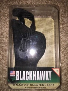 73NH01BK-L Blackhawk Black Left Hand Hip Holster For 3-4" Medium Auto 32/380 - Picture 1 of 1