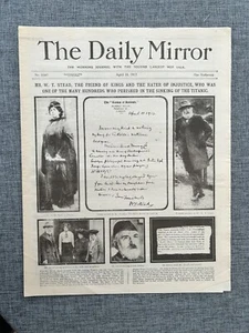 ESPEJO DIARIO TITANIC Y ECLIPSE SOL 18 ABRIL 1912 AUTÉNTICO PERIÓDICO REIMPRESIÓN - Imagen 1 de 2