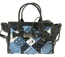 coach swagger shoulder bolsa flowers