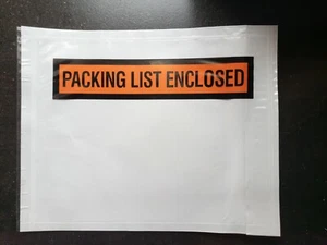 100 - 4.5" x 5.5" Packing List Envelopes Invoice Slip Enclosed Pouch - Picture 1 of 2