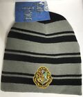 Harry Potter Hogwarts House Crest Striped Beanie Cap Winter Hat