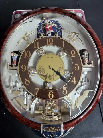 Seiko Melodies in Motion Swarovski Oval Wall Clock Rare Collectible Must Have!! Cover