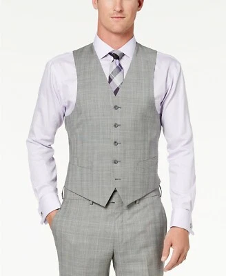 $170 Michael Kors Men'S Gray Fit 5 Button Wool Dress Suit Vest Waistcoat 38 R - Image 1 of 2