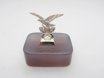 Aquila degli Alpini in Argento 925 su Agata Grigia -  Fermacarte - Soprammobile - Immagine 1 di 4