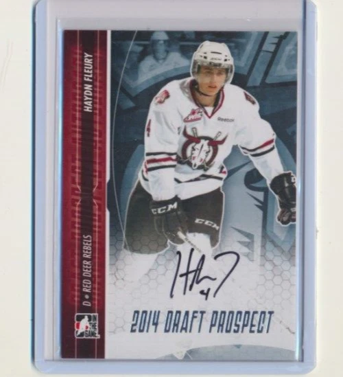 2014 ITG In The Game Draft Prospects AUTO Haydn Fleury Rebels White - Image 1 of 1