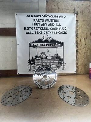 NOS Custom Spade Rear Pulley And Brake Rotors For Harley Davidson  - Image 1 of 4