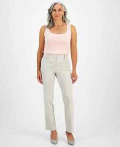 Jm Collection Petite Tummy-Control Curvy Fit Pants, 4P - Stonewall - Picture 1 of 4