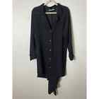 Vintage Emmanuelle Sallet Sheer Tie Black Dress Sz 6