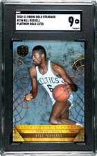 Bill Russell 12/25 2010-11 Panini Gold Standard #196 Platinum SSP SGC 9 MINT