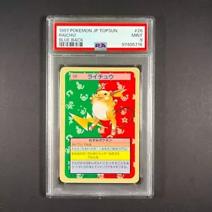 Pokemon Raichu Topsun Blue Back #26 Japanese 1997 Mint PSA 9 LOW POP - Bild 1 von 2