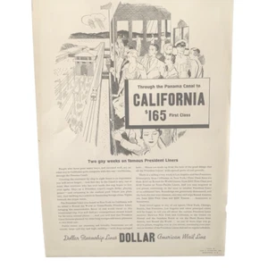 Vintage 1932 Dollar Steamship Lines American Mail Line Ad Advertisement - Picture 1 of 4