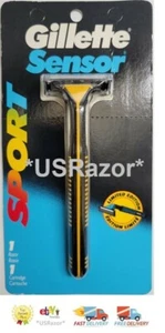 Mango de afeitadora deportiva con sensor Gillette 93 EE. UU. se ajusta a Excel 3 hojas amarillas - Imagen 1 de 4