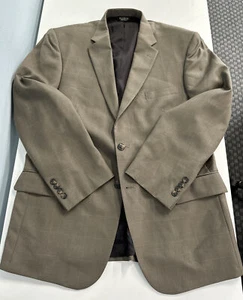 Jos A Bank Sport Coat Blazer Jacket Traveler Collection Windowpane Men’s 42R Bro - Picture 1 of 14