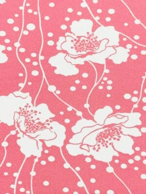 Tela floral Liverpool abstracta rosa jardín flores por yarda  Foto 1 de 3