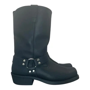 Cody James Mens Black CJ9995Z Zipper Harness Square Toe Motorcycle Boots Sz 12M - Picture 1 of 5